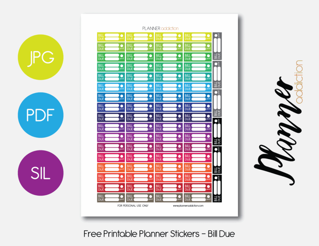 Free Printable Bill Planner