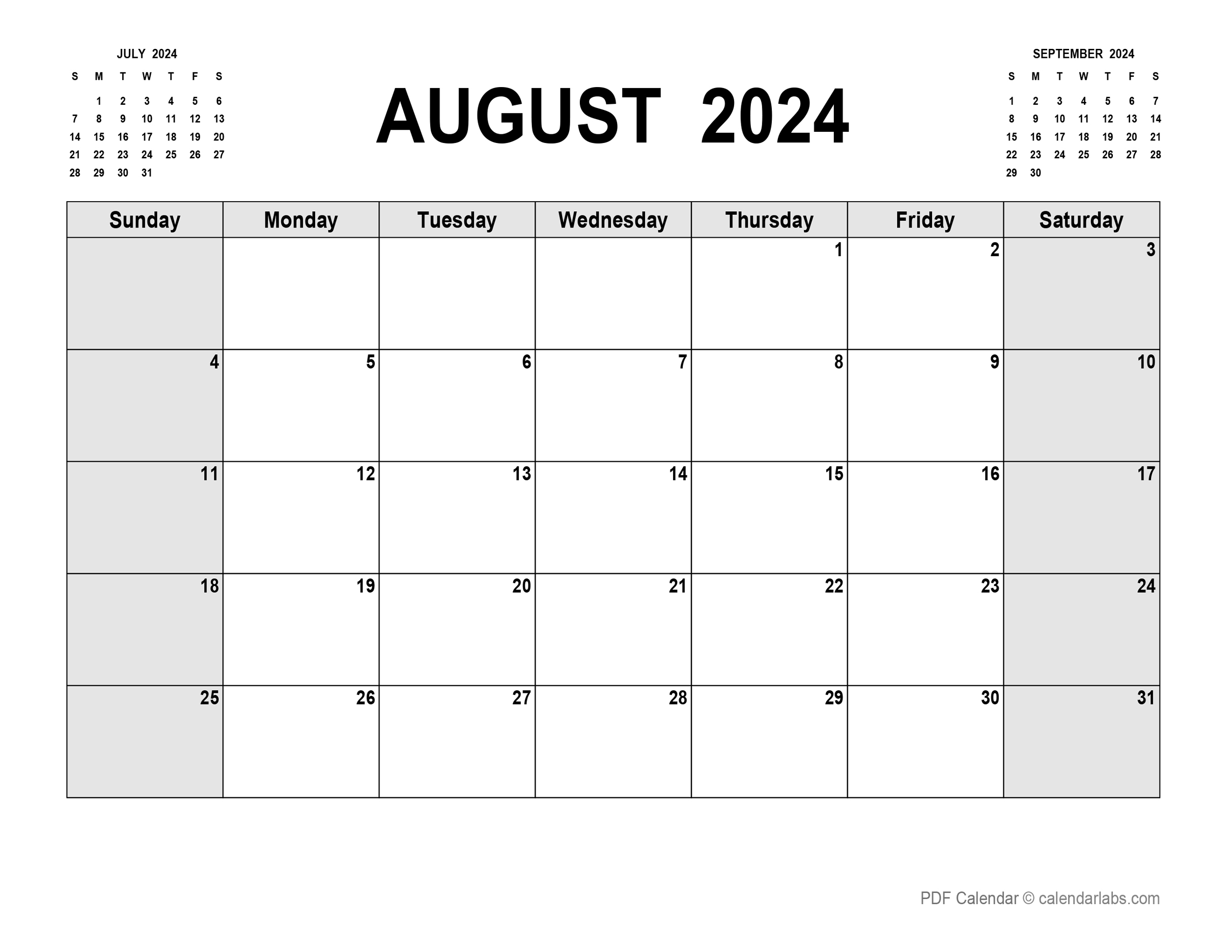 Free Printable Calendar 2024 August Planner Lonee Rafaela