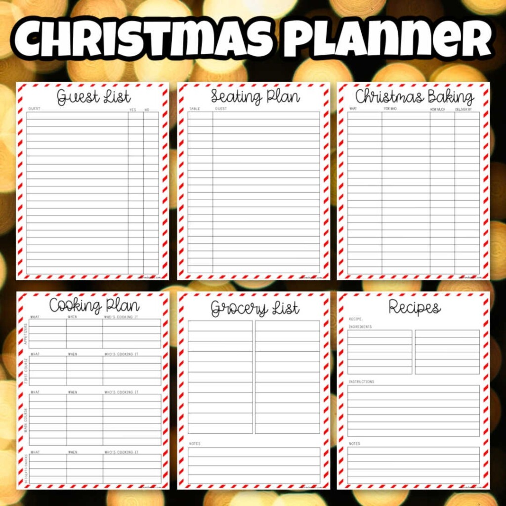 Free Printable Christmas Planner Forms Printable Forms Free Online