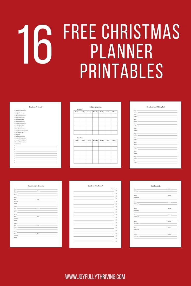 Free Printable Christmas Planner Organize Your Christmas With 16 Red