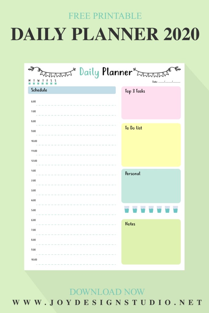 Free Printable Daily Planner 2025 Pdf Silke M Olesen