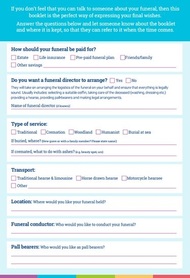 Free Printable Final Wishes Planner Templates Printable
