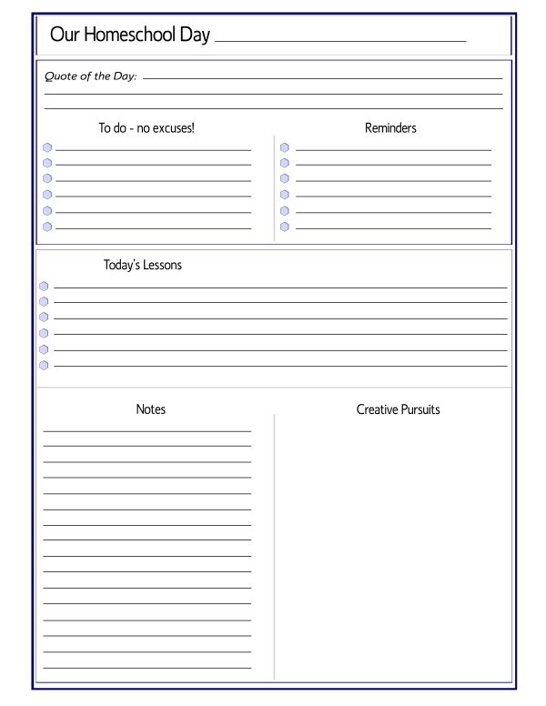Free Printable Homeschool Lesson Planner Gertyforkids