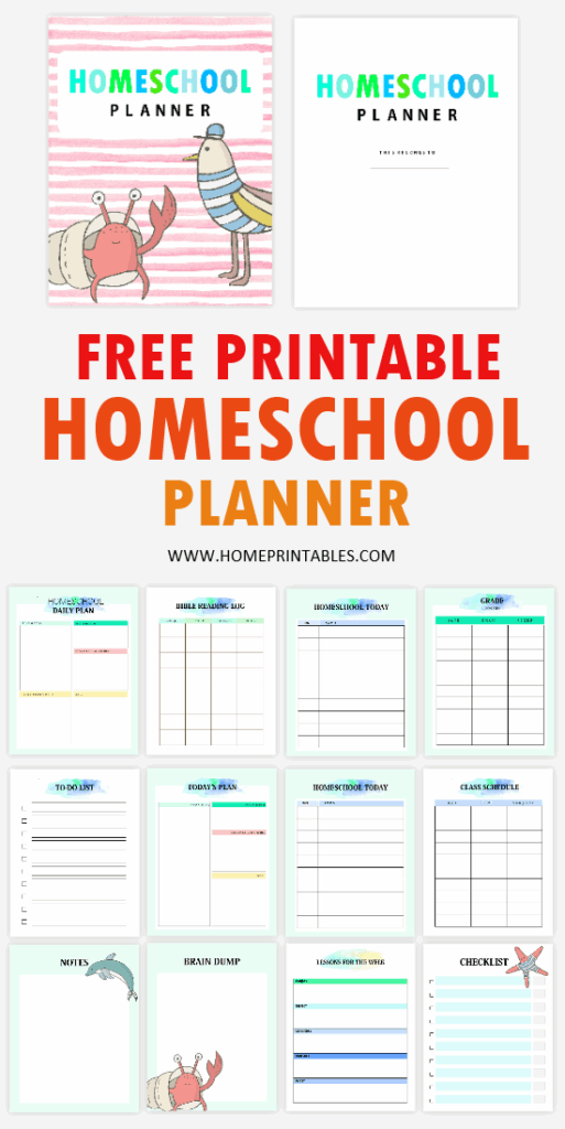 Free Printable Homeschool Planner 20 PDF Templates 