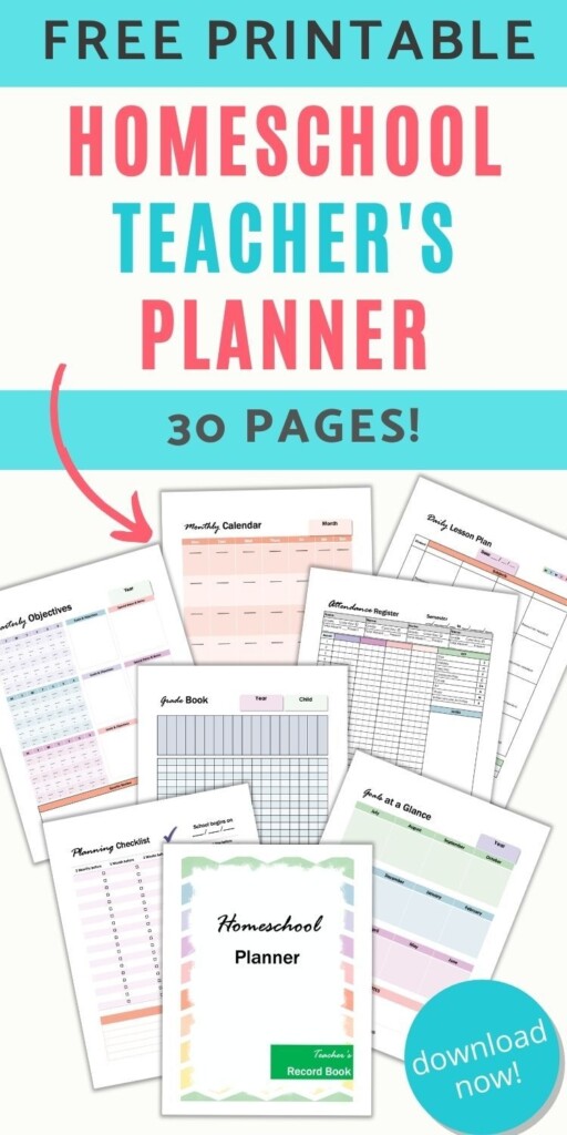 Free Printable Homeschool Teacher Planner