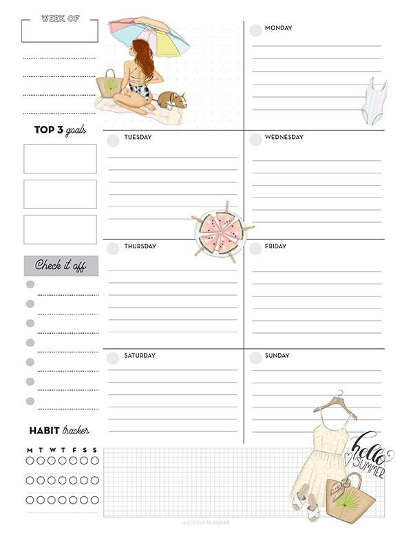 Free Printable July Planner Pages Planner Pages Printable Planner