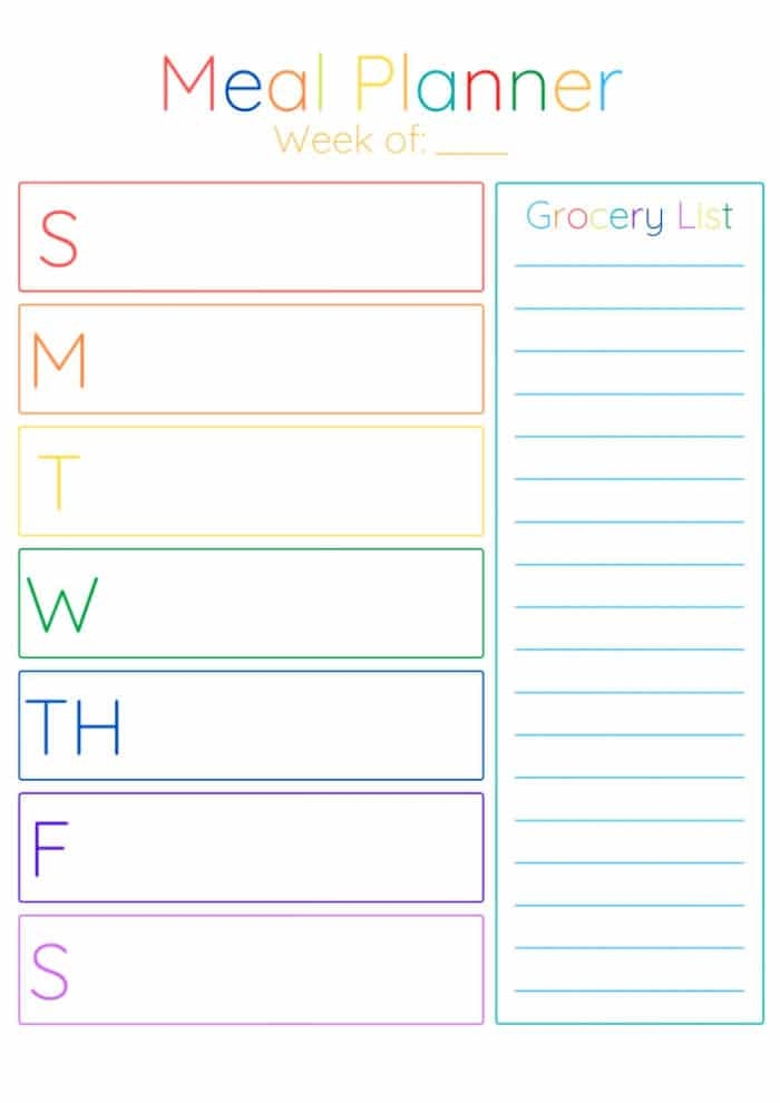 Free Printable Meal Calendar Planner Isseyi