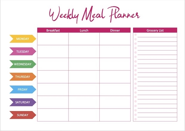  Free Printable Meal Planner Templates PDF WORD 