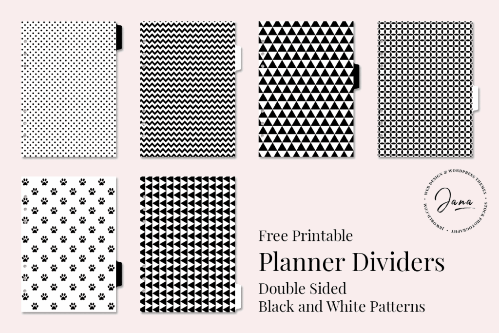 Free Printable Planner Dividers Jana Branecka Free Printable Dividers