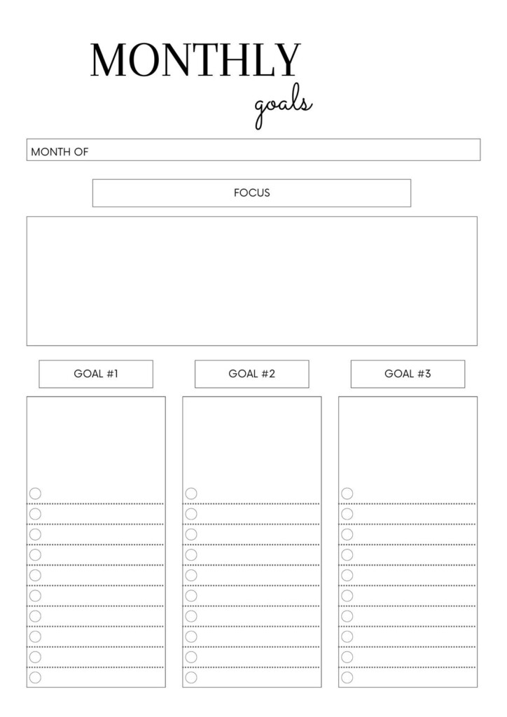 Free Printable Planner Goals Download Free Printable Planner Goals Png 