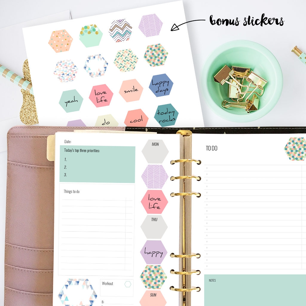 Free Printable Planner Inserts For Large Planners Plus Bonus Planner 