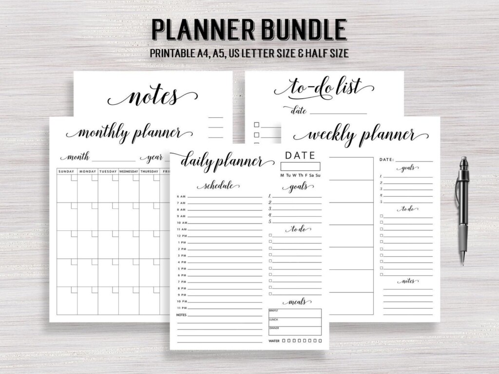 Free Printable Planner Inserts Printable Online