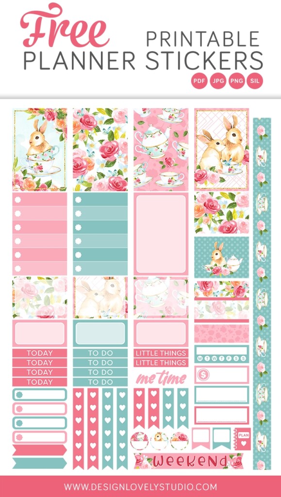 FREE Printable Planner Stickers Customizable Instant Download 