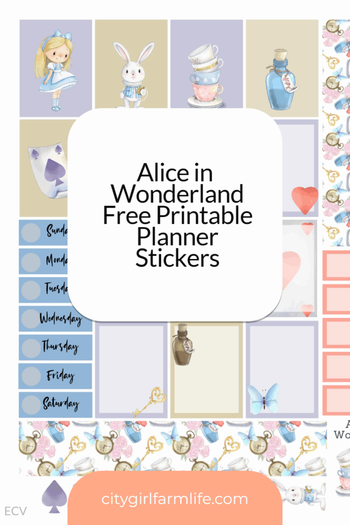 Free Printable Planner Stickers Featuring Alice In Wonderland Free 