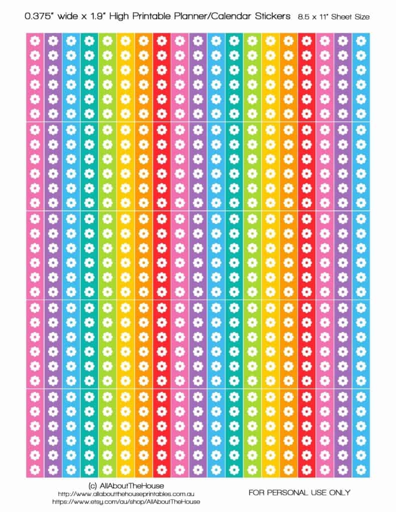 FREE Printable Planner Stickers Flower List Making Stickers For The 