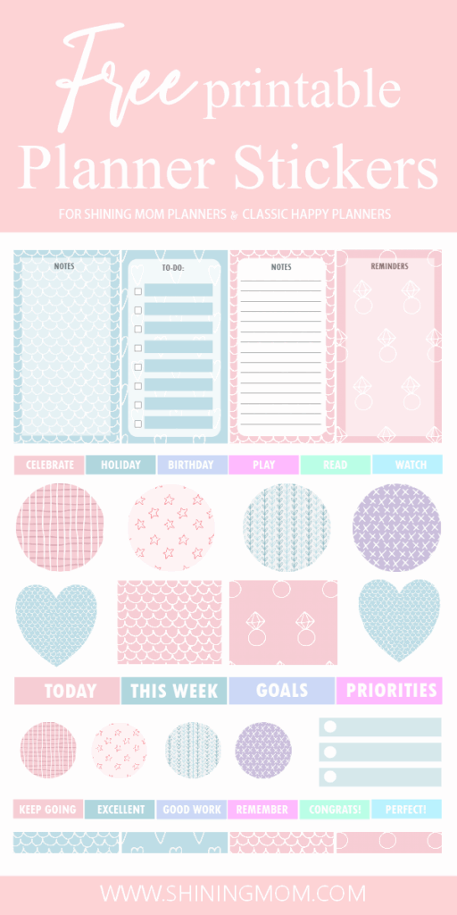Free Printable Planner Stickers In Cute Patterns 