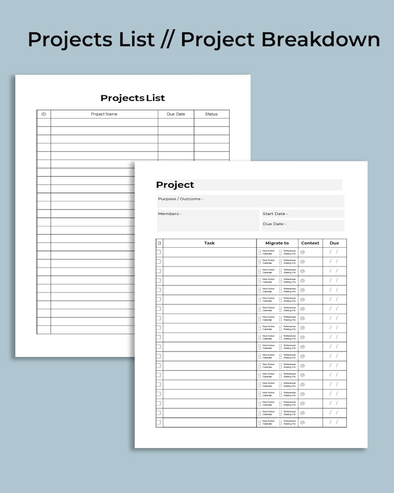 Free Printable Project Planner Pdf Scienceatila