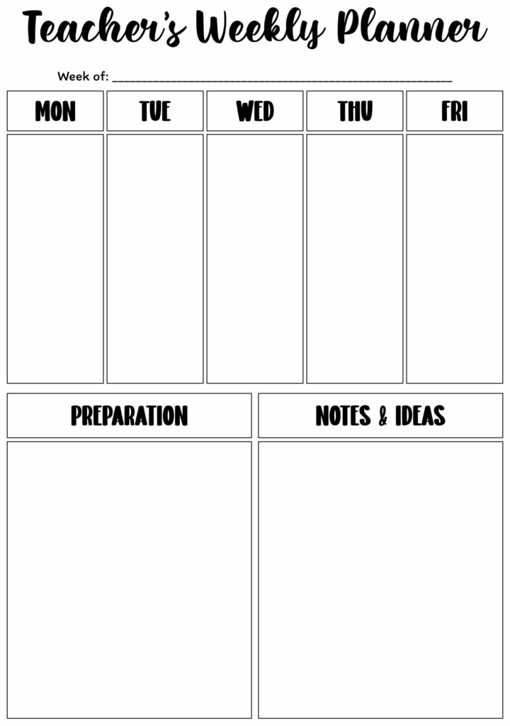 Free Printable Teacher Planner Printable Templates Free