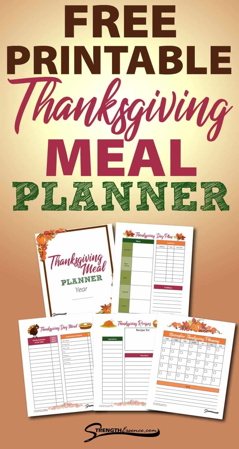 FREE Printable Thanksgiving Meal Planner 2024 PDF Download Strength