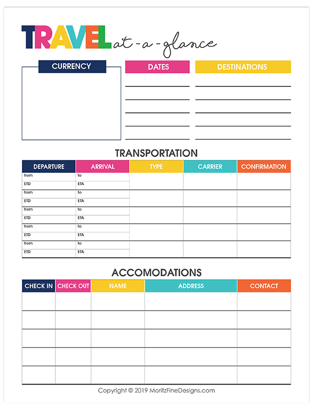Free Printable Travel Planner Artofit