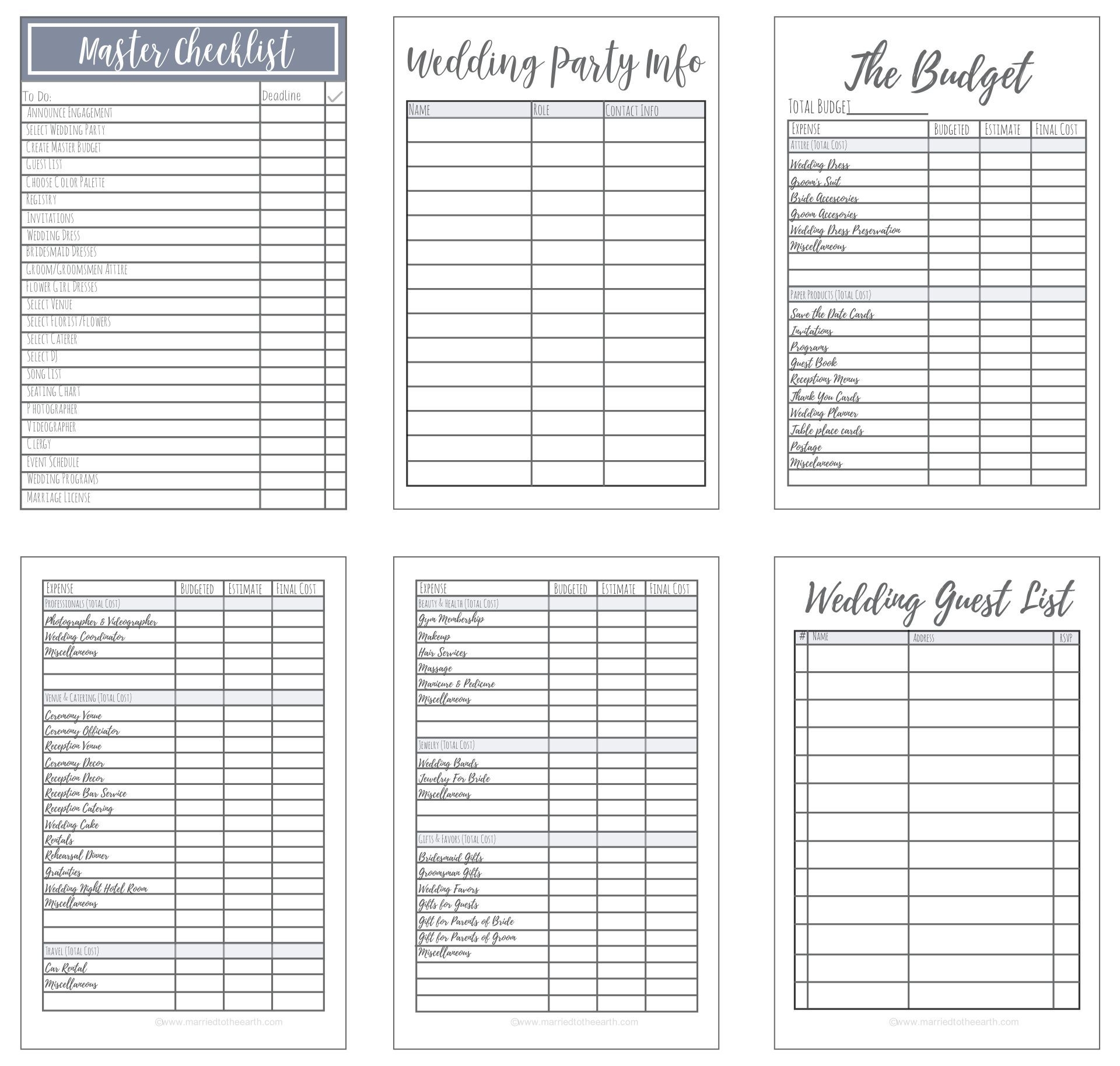 Free Printable Wedding Planner Checklist Download Free Printable