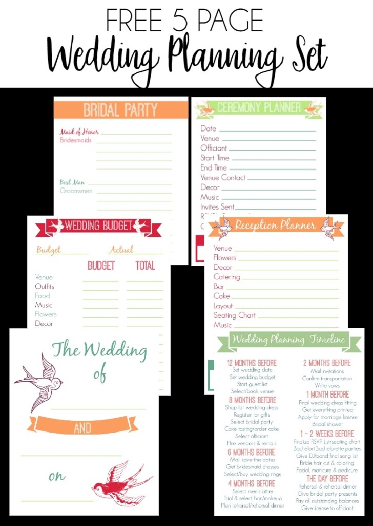 Free Printable Wedding Planner Free Printable Wedding