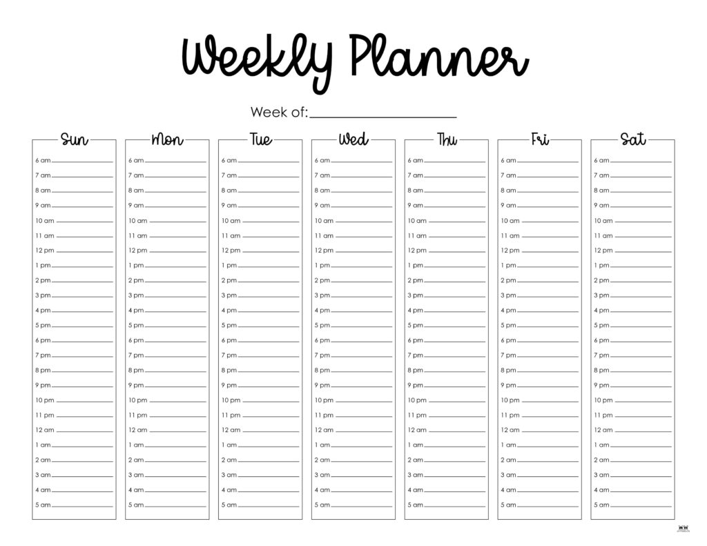 Free Printable Weekly Planner Templates To Help You 42 OFF