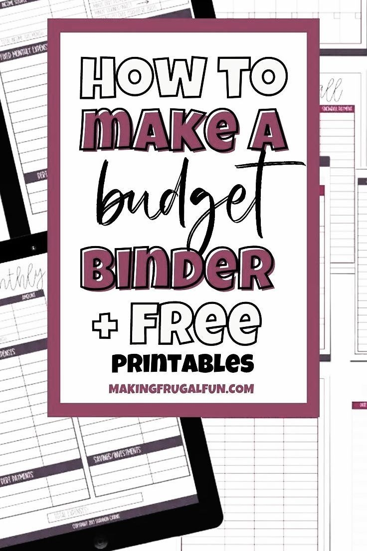 FREE PRINTABLES HOW TO MAKE A BUDGET BINDER BUDGET PLANNER Budget