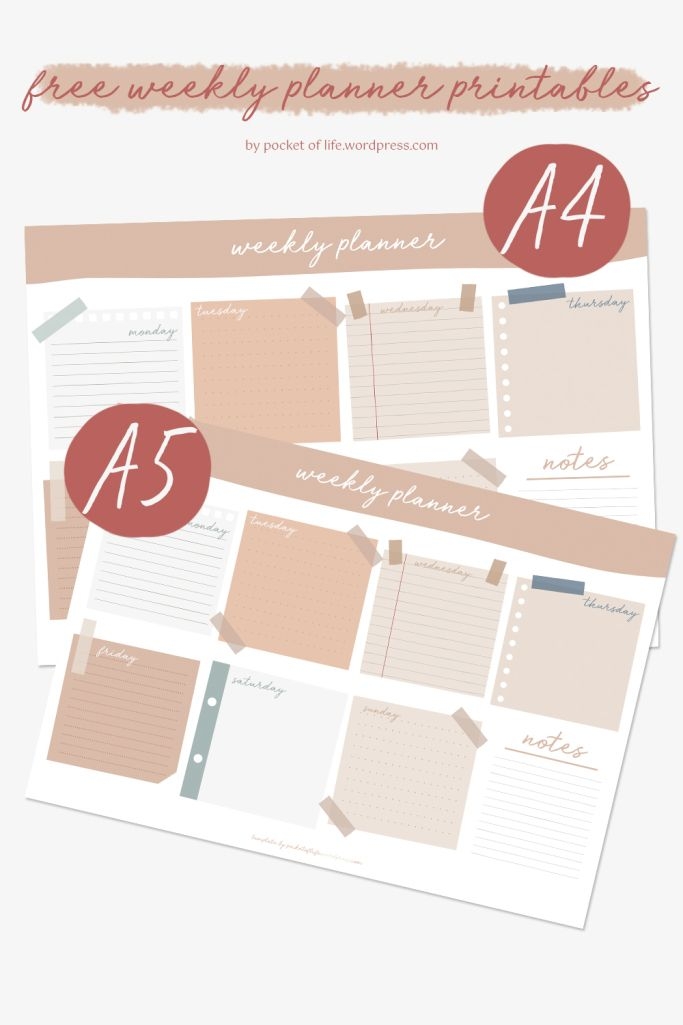 FREE Weekly Planner Printables Freebies Update Weekly Planner 