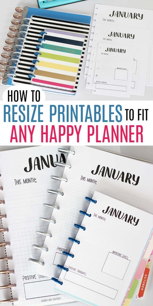 Happy Planner Classic Printable Scale