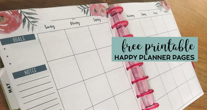 Happy Planner Free Printable Pages Floral Paper Trail Design
