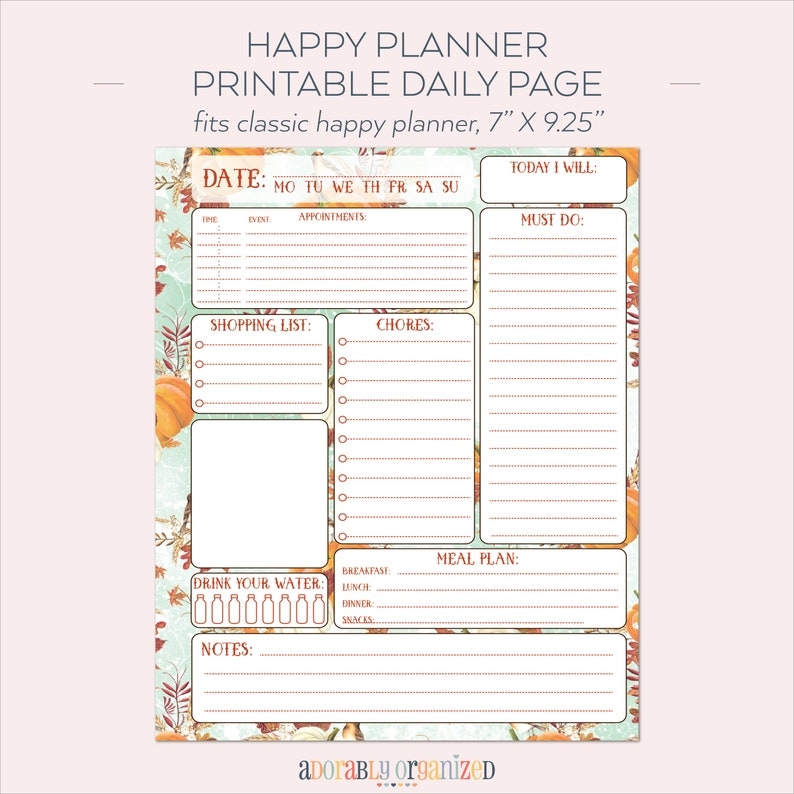 Happy Planner Printable Inserts