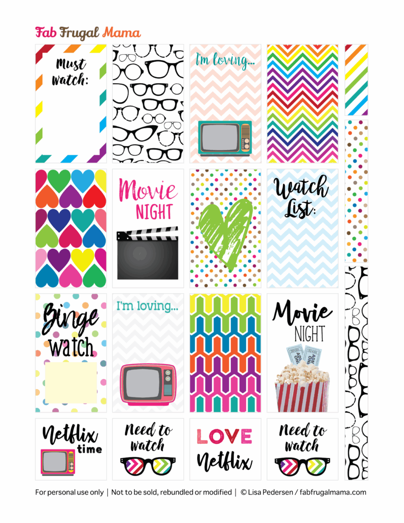 Happy Planner Sticker Printables Printable Calendars AT A GLANCE