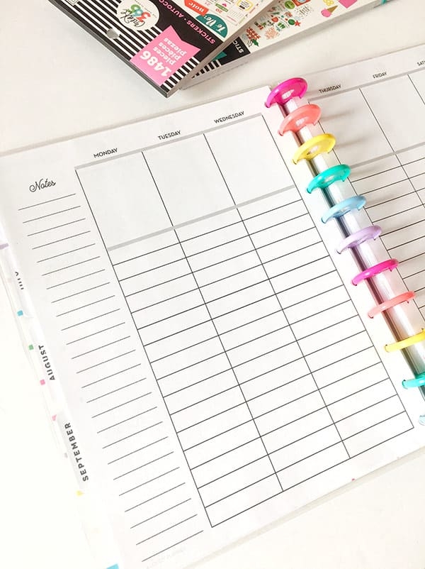 Happy Planner Vertical Layout Printable Printable Word Searches
