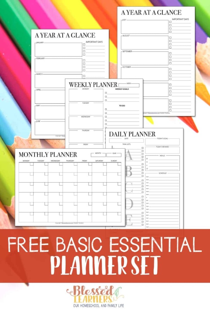 Homeschool Planner Printable Printable Calendars AT A GLANCE