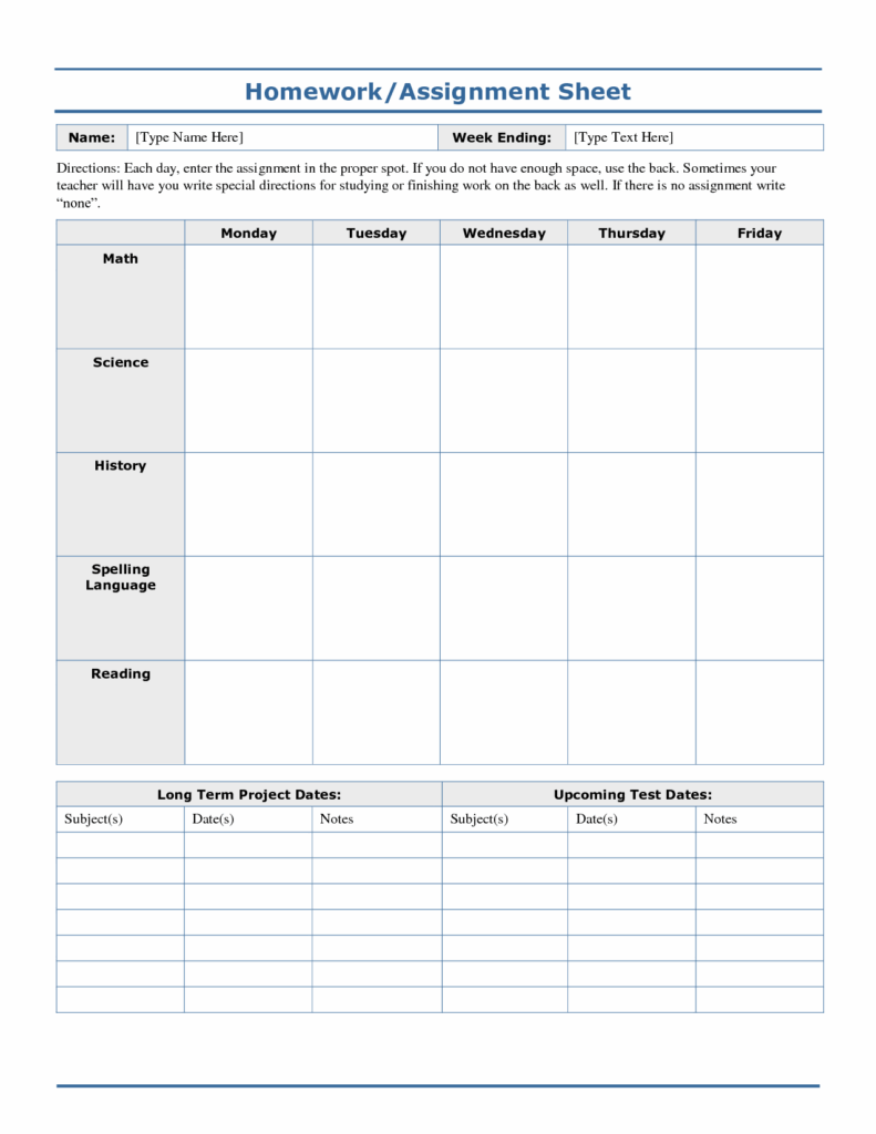 Homeschool Weekly Assignment Planner A Counselor I Will Always Be 