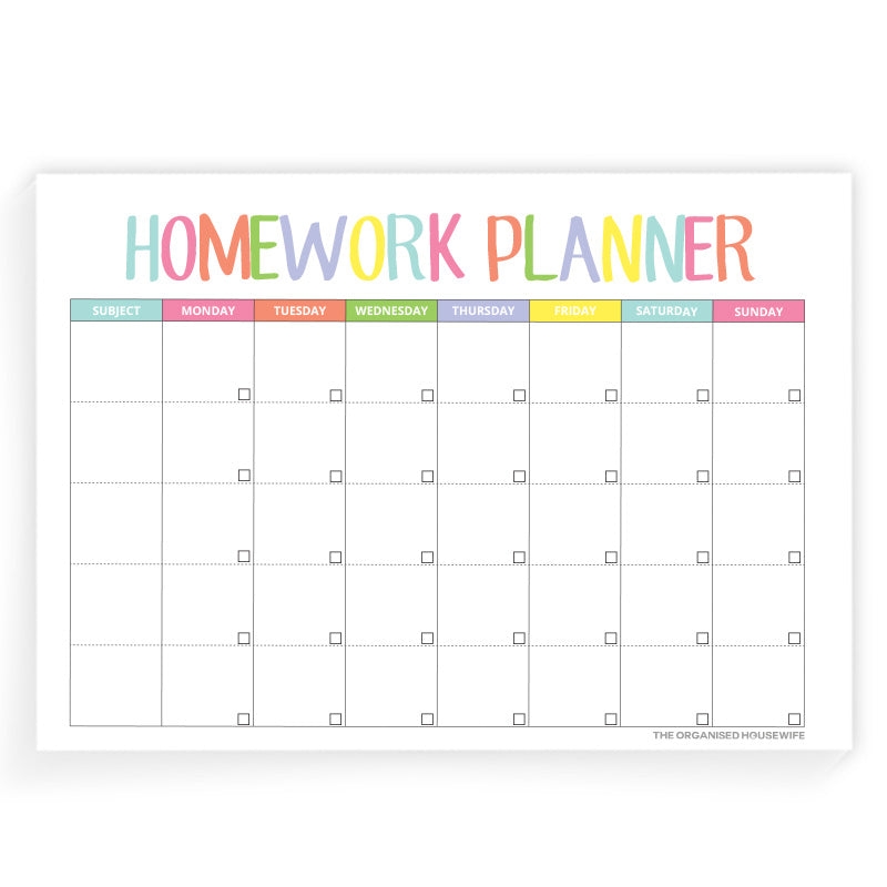 Homework Planner OrganisedHQ Worksheets Library