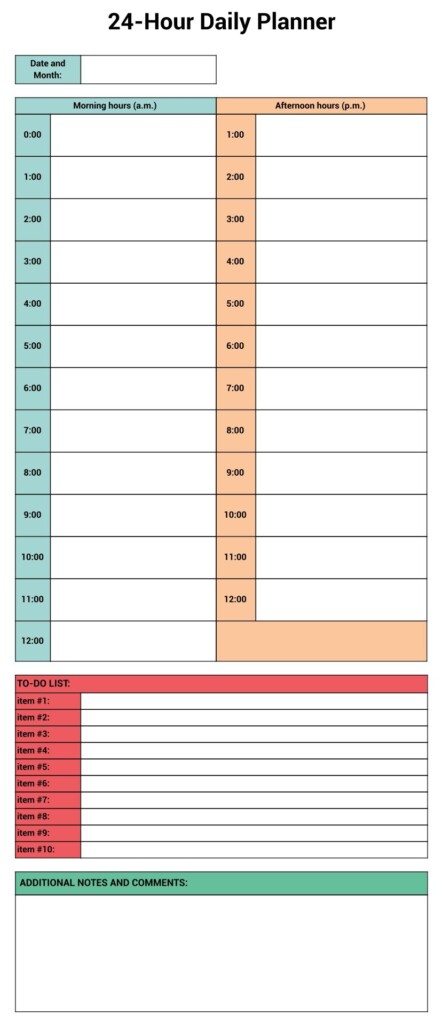 Hourly Day Planner Pages 10 Free PDF Printables Printablee