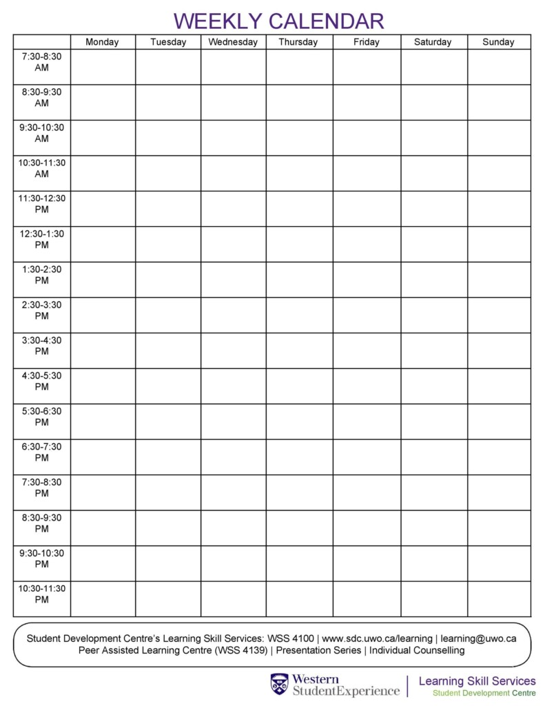 Hourly Day Planner Printable