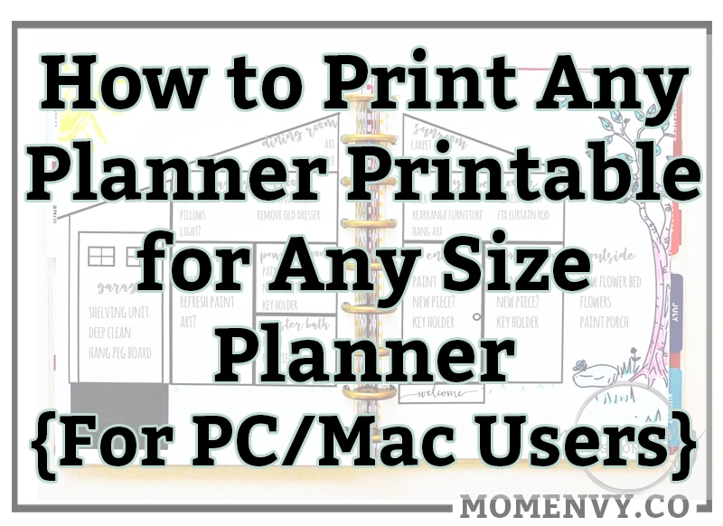 How To Resize Planner Printables For Any Size Planner Or TNs