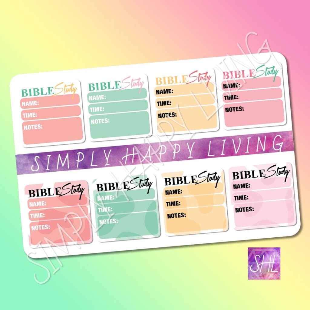 JW Bible Study Planner Stickers Etsy