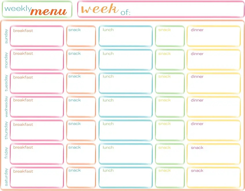 Meal Planner Freebie Weekly Monthly Printables Foley
