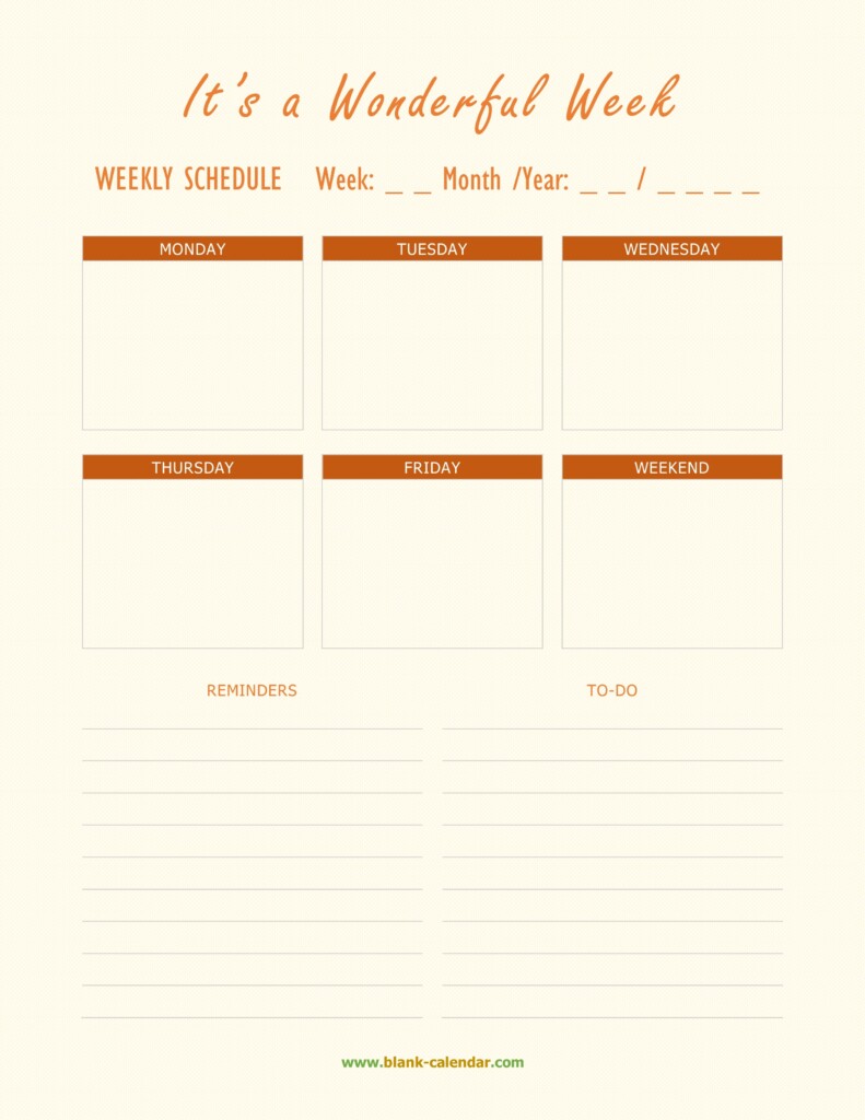Microsoft Weekly Planner Template Printable Templates Printable Free