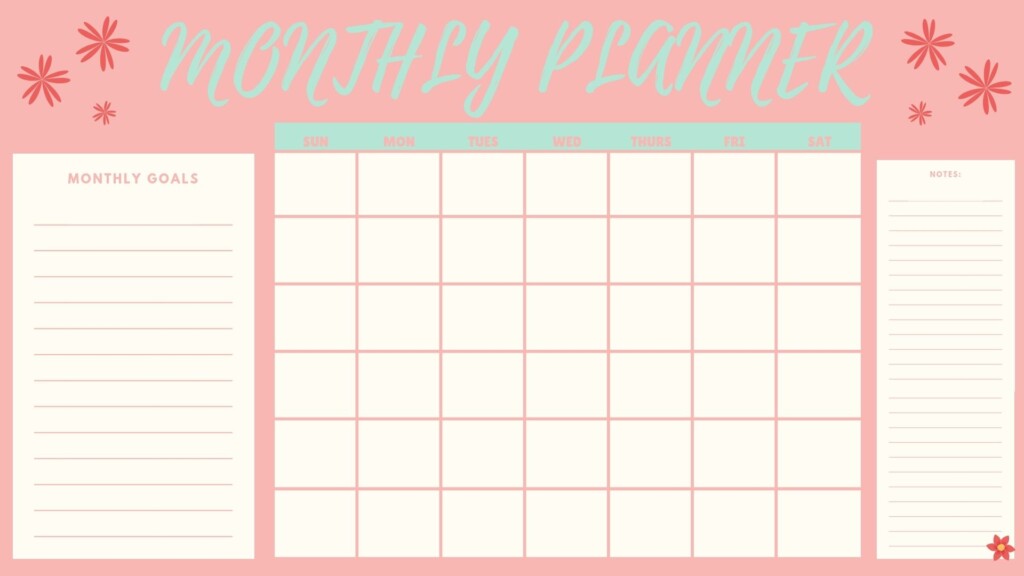 Month Planner Printable Printable Word Searches