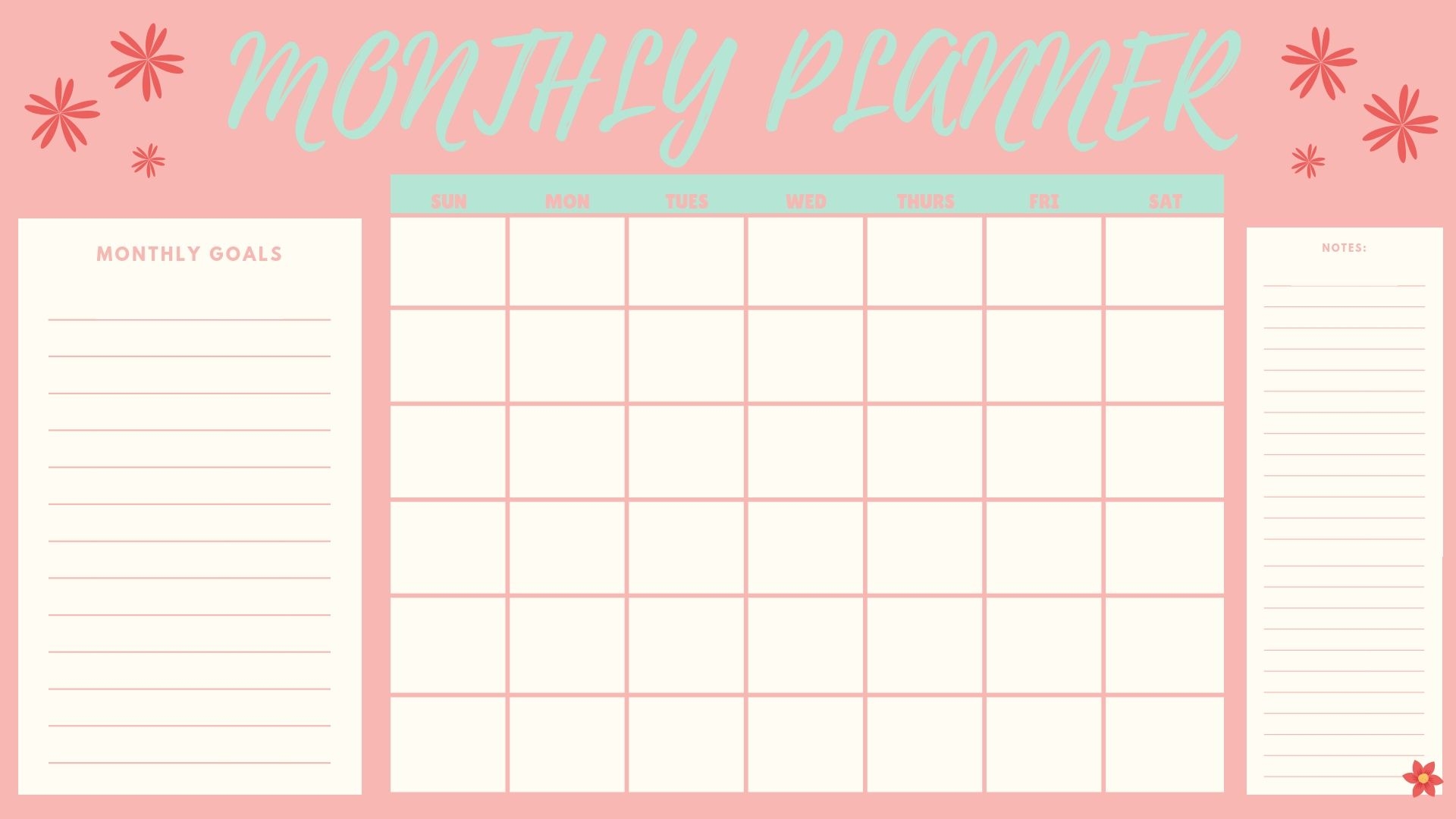 Month Planner Printable Printable Word Searches
