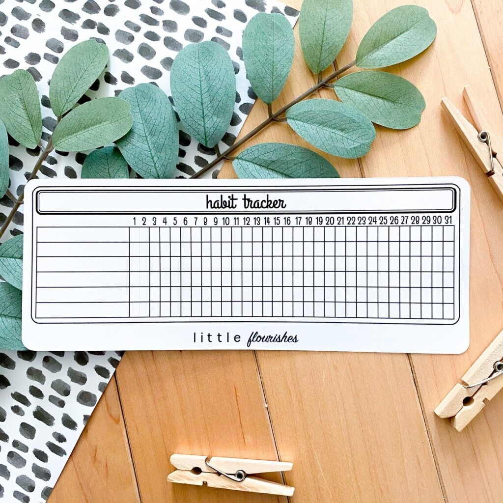 Monthly Habit Tracker Printable Passion Planner Printable Habit Tracker