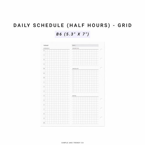 Monthly Planner Printable B6 Inserts Agenda Monthly Planner Etsy
