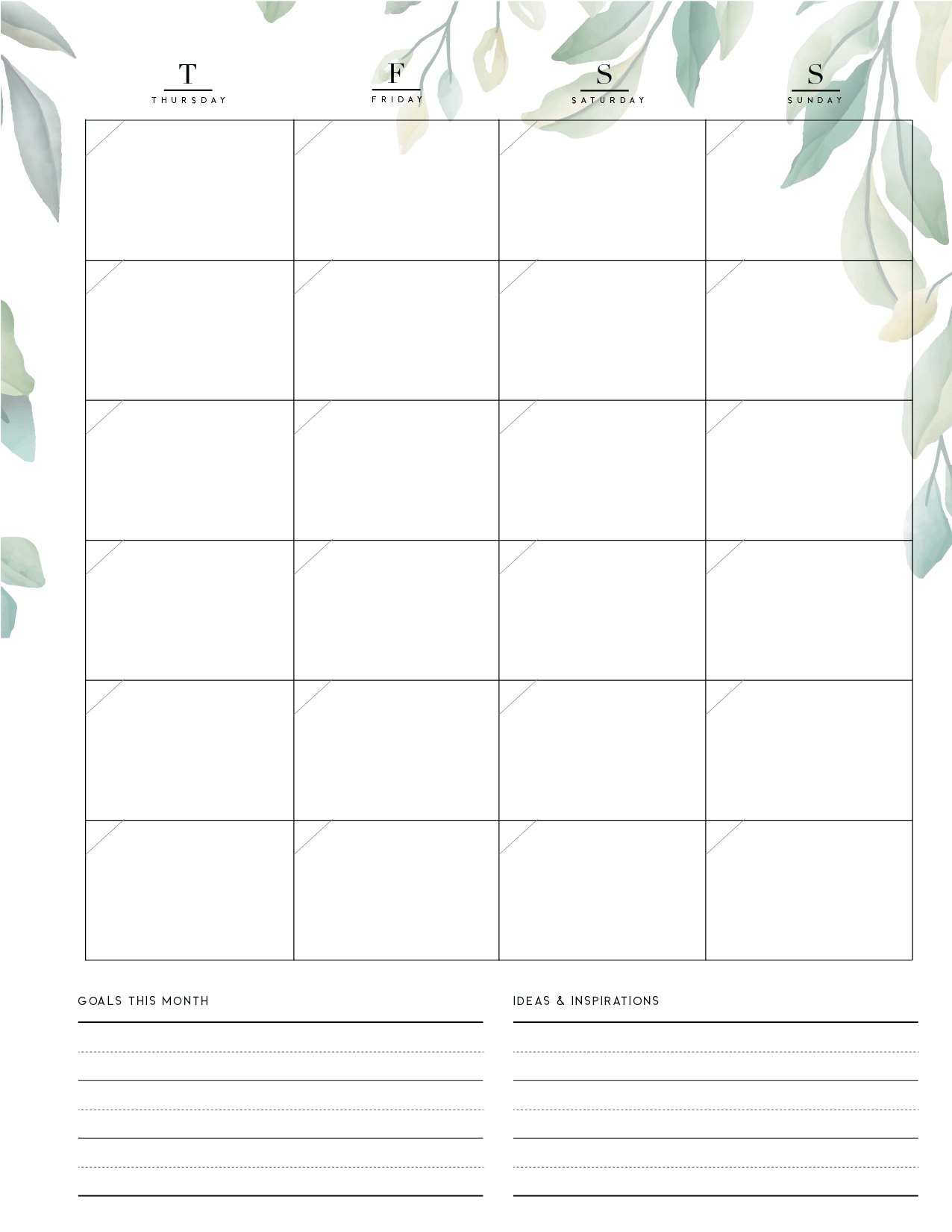Monthly Planner Printable Pdf Printable World Holiday Riset