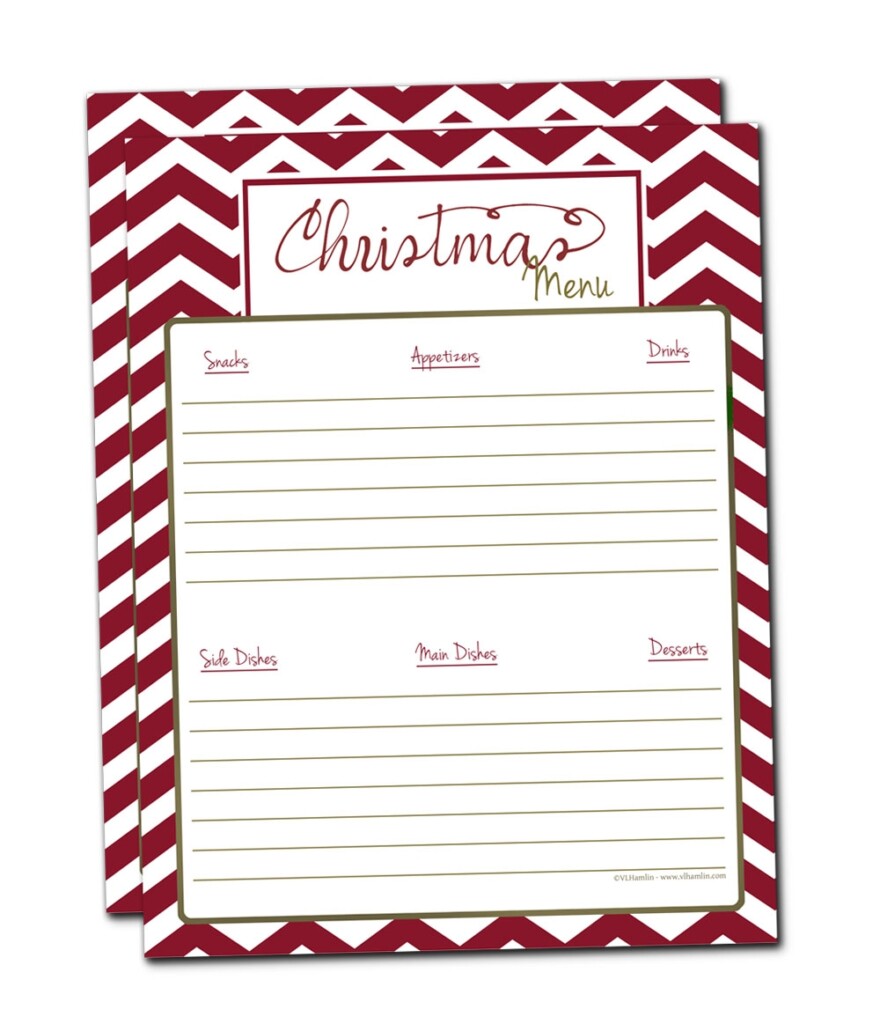 Our Christmas Dinner Menu Free Printable Menu Planner 2 Food Life 
