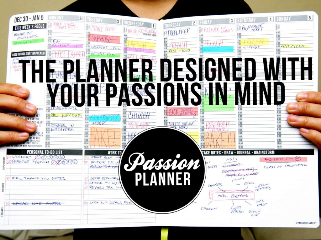 Passion Planner Printable Printable Calendars AT A GLANCE